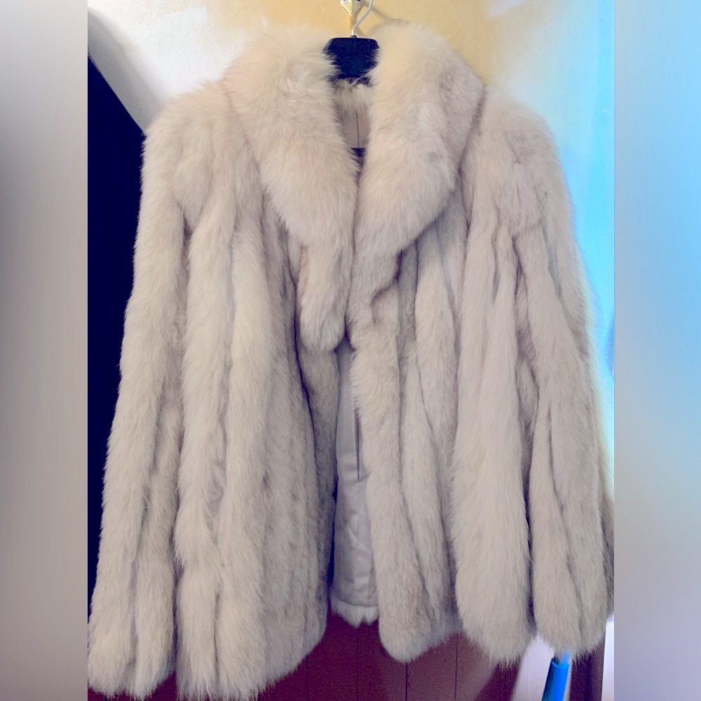 Blue Fox Fur Coat VINTAGE
